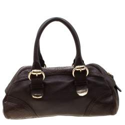 Gucci Dark Brown Guccissima Leather Satchel