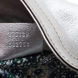 مملوكة مسبقًا حقيبة غوتشي بابوسكا أندي متوسطة جلد فضية ميتالك