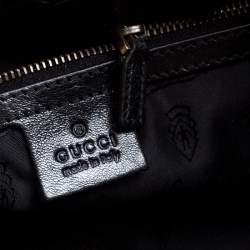 مملوكة مسبقًا Gucci Black Leather Babouska Belted Tote