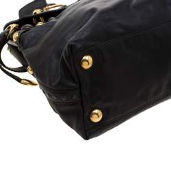مملوكة مسبقًا Gucci Black Leather Babouska Belted Tote