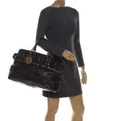 مملوكة مسبقًا Gucci Black Leather Babouska Belted Tote