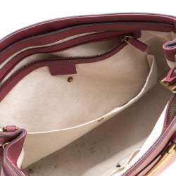 مملوكة مسبقًا حقيبة غوتشي يد علوية برايت بيت جاسمين جلد وردية سينامون