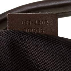 مملوكة مسبقًا Gucci Beige/Brown GG Canvas and Leather Front Zip Shoulder Bag