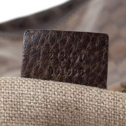 مملوكة مسبقًا Gucci Brown GG Crystal Canvas and Leather Large New Jackie Hobo