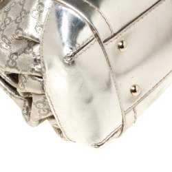 مملوكة مسبقًا Gucci Gold Metallic GG Gucissima Leather Large Dialux Queen Tote