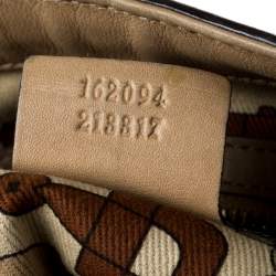 Pre Owned  حقيبة يد غوتشي بريت GG جلد بيج متوسطة