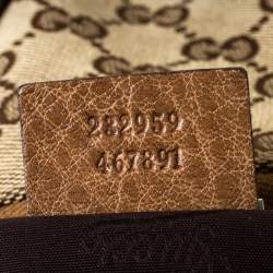 مملوكة مسبقًا Gucci Beige/Brown GG Canvas and Leather Medium Bamboo Bar Tote             