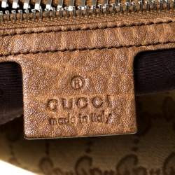 مملوكة مسبقًا Gucci Beige/Brown GG Canvas and Leather Medium Bamboo Bar Tote             