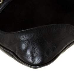 Pre Owned حقيبة غوتشي جلد سويدي أسود مزخرف بوفير جاكي أو هوبو