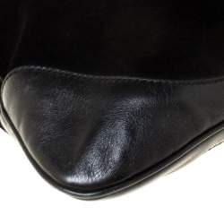 Pre Owned حقيبة غوتشي جلد سويدي أسود مزخرف بوفير جاكي أو هوبو