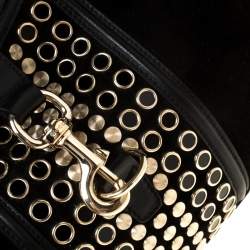 Pre Owned حقيبة غوتشي جلد سويدي أسود مزخرف بوفير جاكي أو هوبو