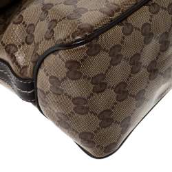 مملوكة مسبقًا Gucci Beige/Brown GG Crystal Canvas and Leather Small Duchessa Shoulder Bag