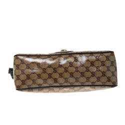 مملوكة مسبقًا Gucci Beige/Brown GG Crystal Canvas and Leather Small Duchessa Shoulder Bag