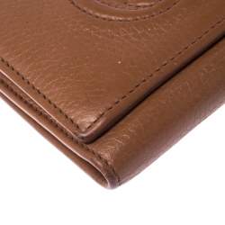 Gucci Brown Leather Trifold Wallet