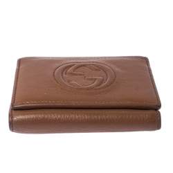 Gucci Brown Leather Trifold Wallet