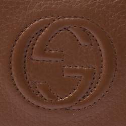 Gucci Brown Leather Trifold Wallet