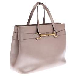 مملوكة مسبقًا حقيبة غوتشي يد علوية برايت بيت  جلد بيج ميتالك