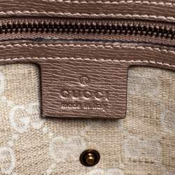 مملوكة مسبقًا حقيبة غوتشي يد علوية برايت بيت  جلد بيج ميتالك