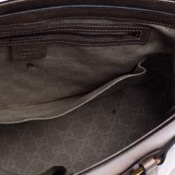 مملوكة مسبقًا حقيبة غوتشي يد علوية برايت بيت  جلد بيج ميتالك