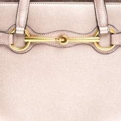 مملوكة مسبقًا حقيبة غوتشي يد علوية برايت بيت  جلد بيج ميتالك