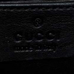 مملوكة مسبقًا حقيبة كلتش غوتشي قلاب G Night جلد ثعبان سوداء