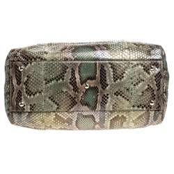 Pre Owned Gucci  Multicolor Python Leather Medium Shoulder Bag