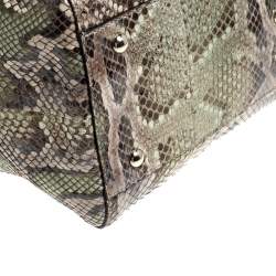 Pre Owned Gucci  Multicolor Python Leather Medium Shoulder Bag