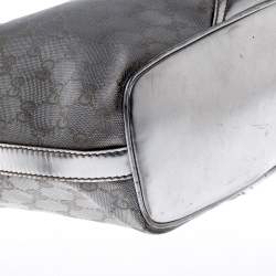 Pre Owned حقيبة غوتشي  New Britt جلد وكانفاس GG فضية