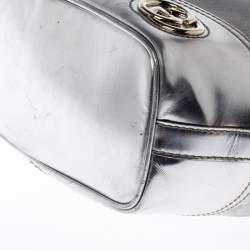 Pre Owned حقيبة غوتشي  New Britt جلد وكانفاس GG فضية