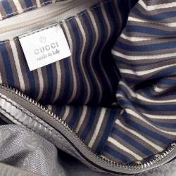 Pre Owned حقيبة غوتشي  New Britt جلد وكانفاس GG فضية