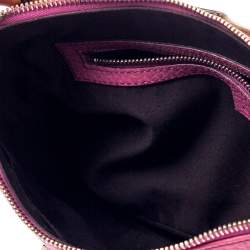 Pre Owned حقيبة غوتشي بامبو أنيتا جلد وردية