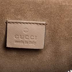 مملوكة مسبقًا Gucci Beige GG Supreme Canvas Medium Sequin/Crystal Embellished Dionysus Shoulder Bag