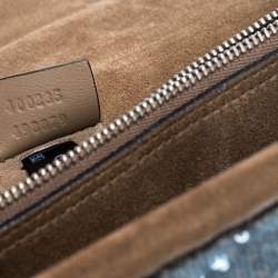 مملوكة مسبقًا Gucci Beige GG Supreme Canvas Medium Sequin/Crystal Embellished Dionysus Shoulder Bag