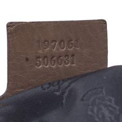 Pre Owned حقيبة غوتشي متوسطة هيستريا جلد بنيه