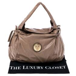 Pre Owned حقيبة غوتشي متوسطة هيستريا جلد بنيه