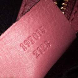 مملوكة مسبقًا Gucci Pink Leather Large Hysteria Clutch