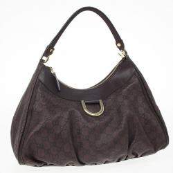 مملوكة مسبقًا Gucci Brown Guccissima Leather D Ring Large Hobo Bag