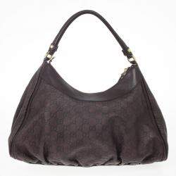 مملوكة مسبقًا Gucci Brown Guccissima Leather D Ring Large Hobo Bag