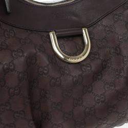 مملوكة مسبقًا Gucci Brown Guccissima Leather D Ring Large Hobo Bag