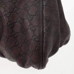 مملوكة مسبقًا Gucci Brown Guccissima Leather D Ring Large Hobo Bag