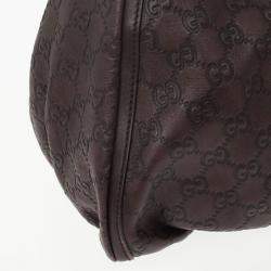 مملوكة مسبقًا Gucci Brown Guccissima Leather D Ring Large Hobo Bag