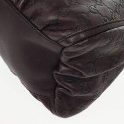 مملوكة مسبقًا Gucci Brown Guccissima Leather D Ring Large Hobo Bag