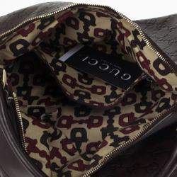 مملوكة مسبقًا Gucci Brown Guccissima Leather D Ring Large Hobo Bag
