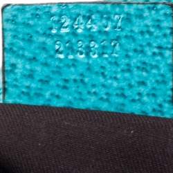 Pre Owned حقيبة غوتشي جاكي جلد وكانفاس GG  زرقاء / بيج