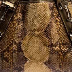 مملوكة مسبقًا حقيبة غوتشي بيلهام متوسطة كانفاس وجلد GG ذهبية/ بيج