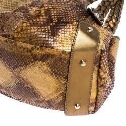 مملوكة مسبقًا حقيبة غوتشي بيلهام متوسطة كانفاس وجلد GG ذهبية/ بيج