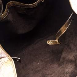 مملوكة مسبقًا حقيبة غوتشي بيلهام متوسطة كانفاس وجلد GG ذهبية/ بيج