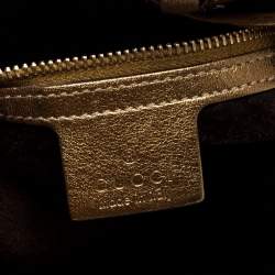 مملوكة مسبقًا حقيبة غوتشي بيلهام متوسطة كانفاس وجلد GG ذهبية/ بيج