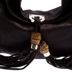 Pre Owned حقيبة غوتشي أندي صغيرة جلد غوتشيسيما بنية