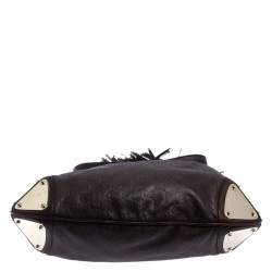 Pre Owned حقيبة غوتشي أندي صغيرة جلد غوتشيسيما بنية